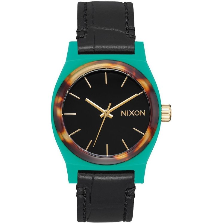 ЧАСЫ  Nixon MEDIUM TIME TELLER LEATHER Green/Mix