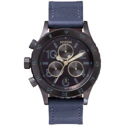 ЧАСЫ  Nixon 38-20 CHRONO LEATHER All Indigo/Natural