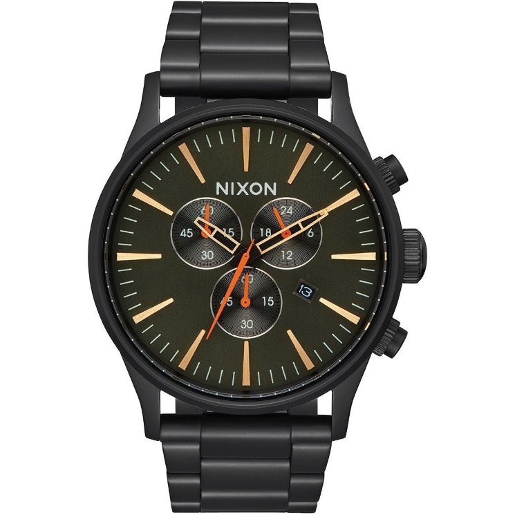 ЧАСЫ  Nixon Sentry Chrono All Black/Surplus