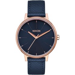 ЧАСЫ  Nixon Kensington Leather NAVY/ROSE GOLD