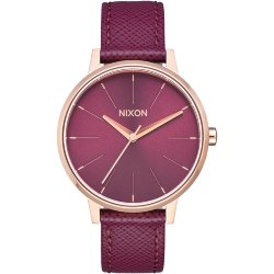 ЧАСЫ  Nixon Kensington Leather Rose Gold/Bordeaux