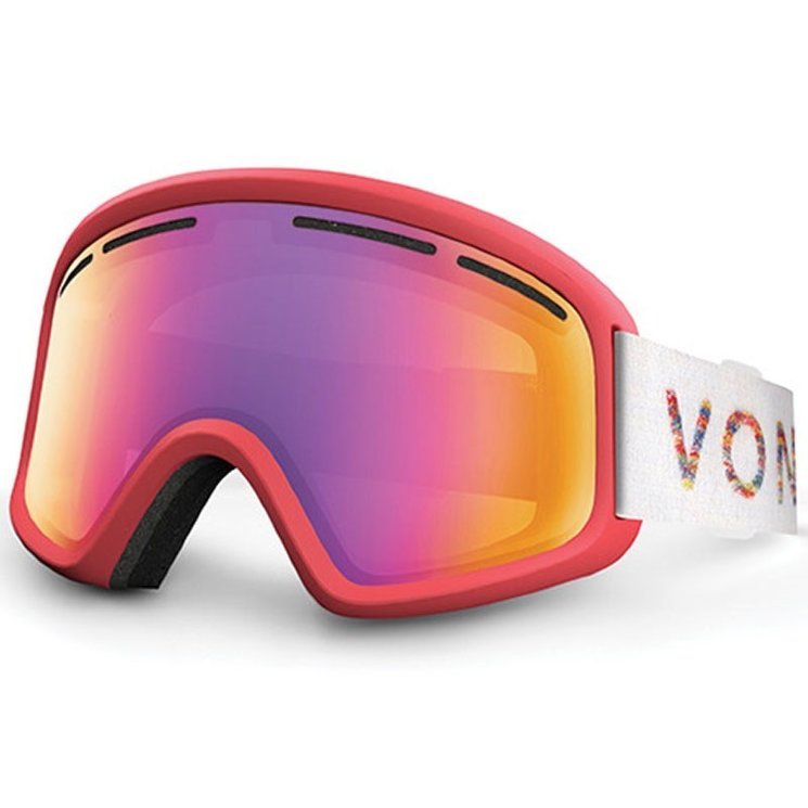 МАСКА  VonZipper TRIKE Coral Satin / Smoke Pink Chrome